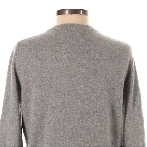 Quince 100% Cashmere Mongolian Cardigan Grey Button Front Sweater Size Small - Picture 7 of 11